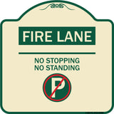 Fire Lane - No Stopping No Standing (With No Parking Symbol)