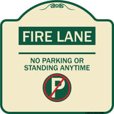 Fire Lane - No Parking or Standing Anytime (With No Parking Symbol)