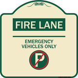 Fire Lane - Emergency Vehicles Only (With No Parking Symbol