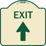 Exit Sign Exit with Up Arrow