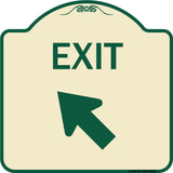 Exit Sign Exit with Left Arrow