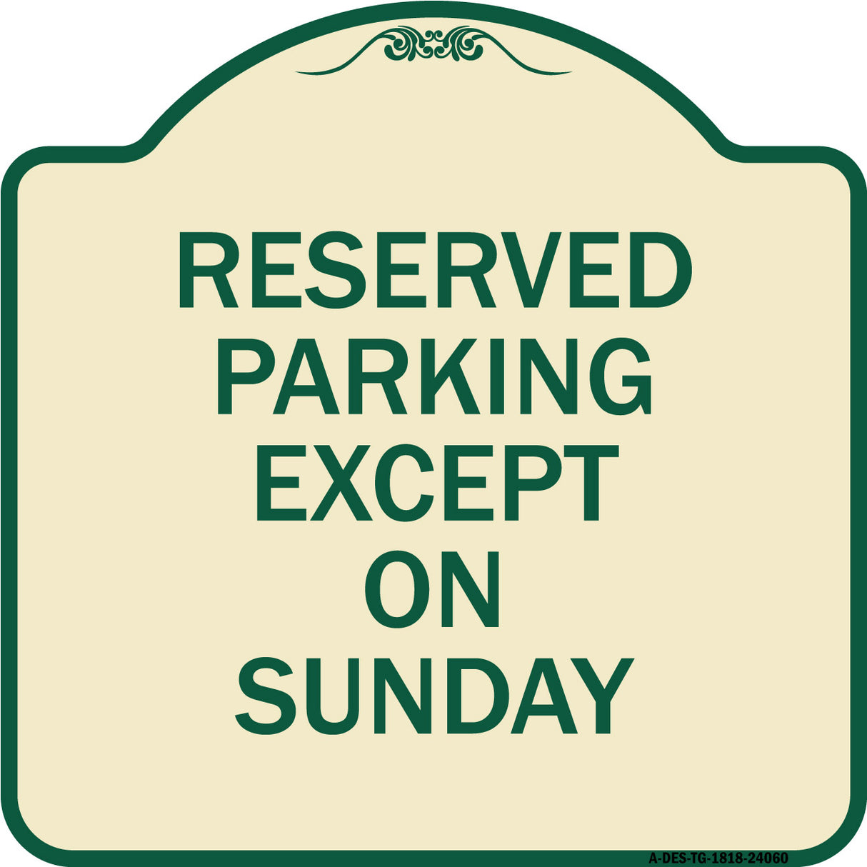 Except on Sunday