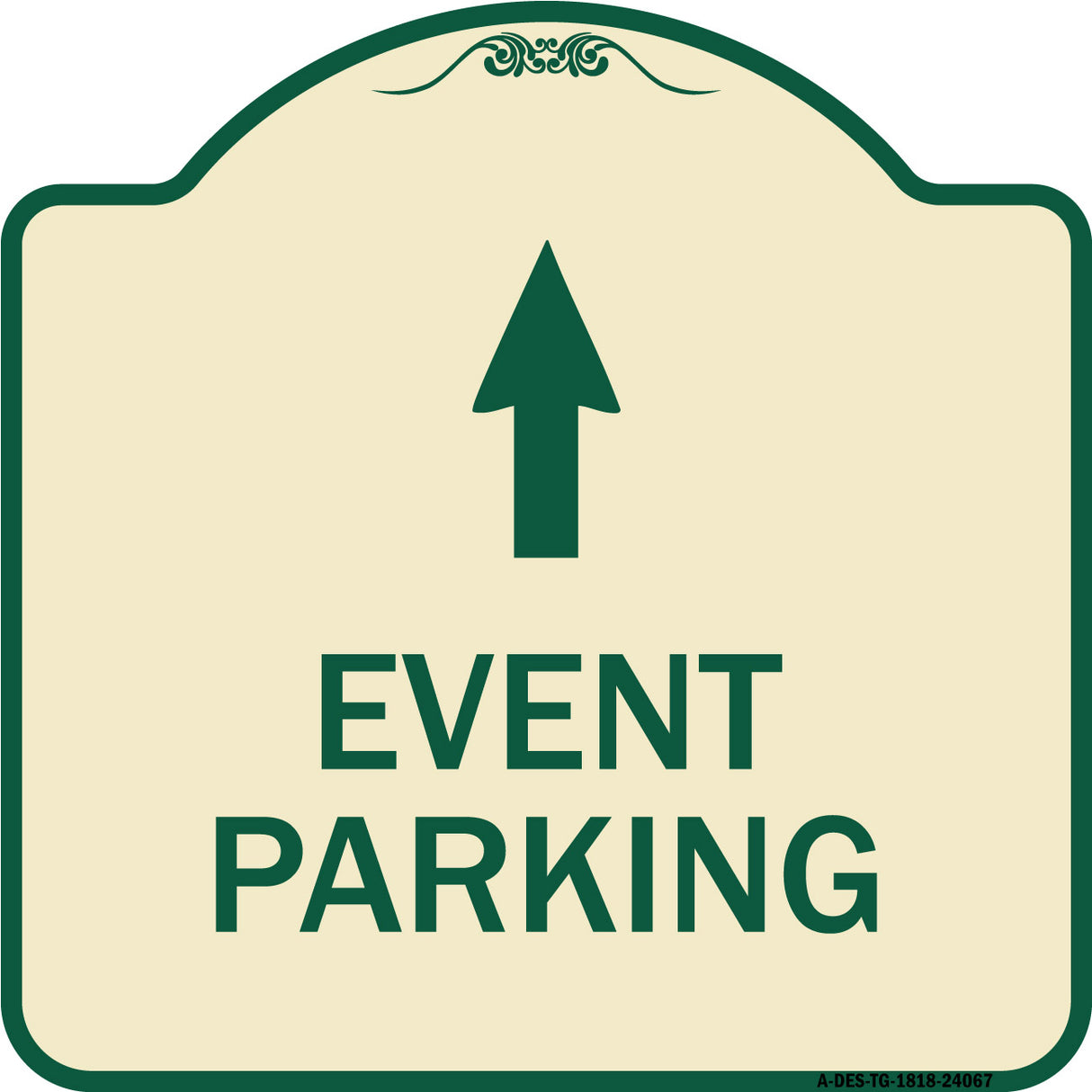 Event Parking Only (With Up Arrow)