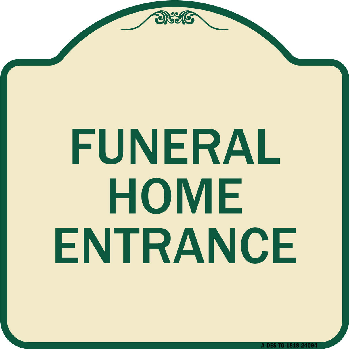 Entrance Sign Funeral Home Entrance