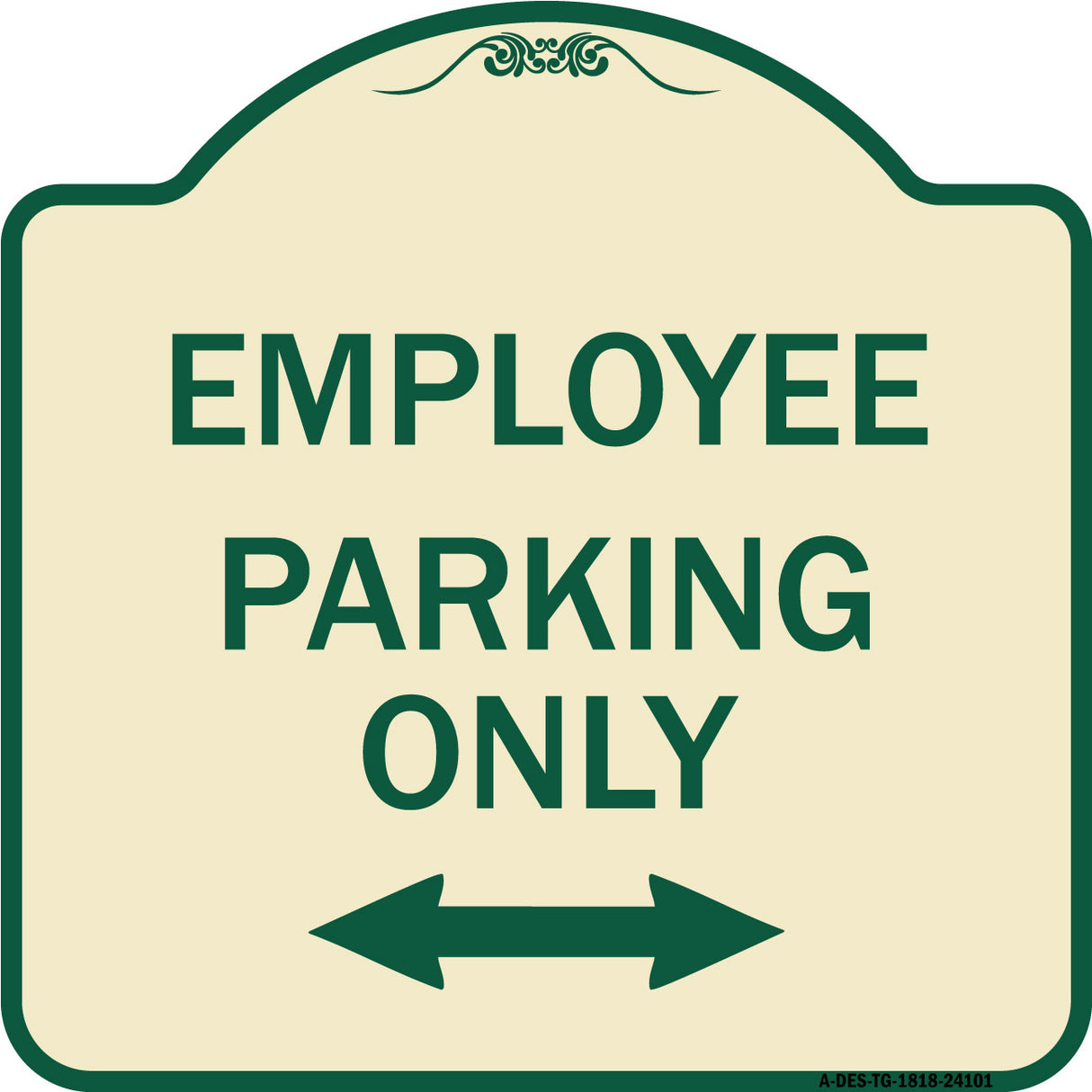 Employee Parking Only (With Bi-Directional Arrow)