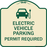 Electric Vehicle Parking Permit Required (With Electric Car Graphic)
