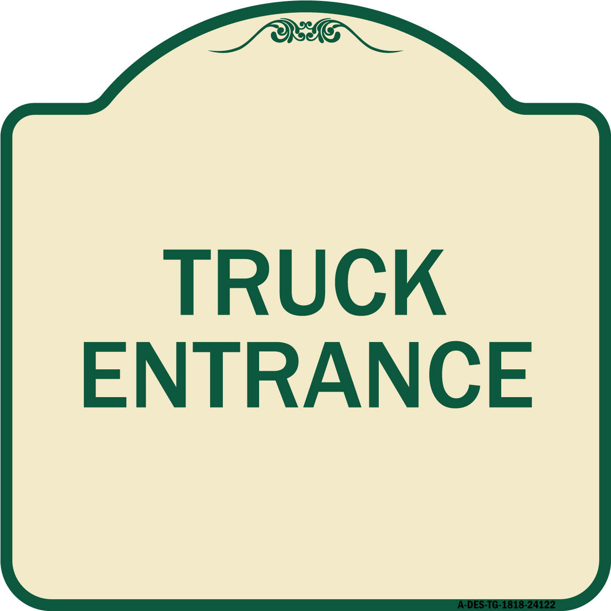 Driveway Sign Truck Entrance