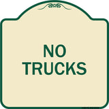 Driveway Sign No Trucks