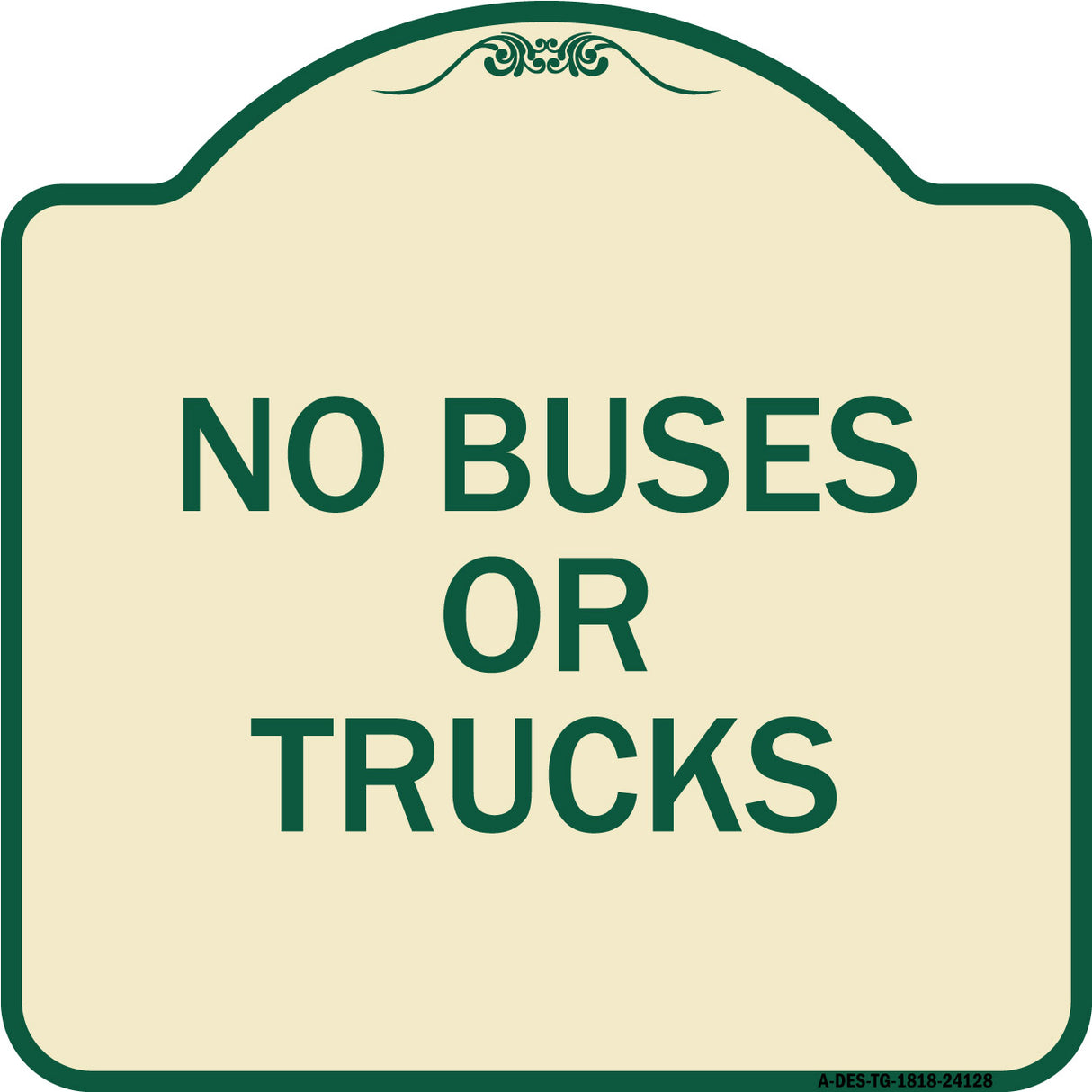 Driveway Sign No Buses or Trucks