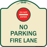 Do Not Enter No Parking Fire Lane with Graphic