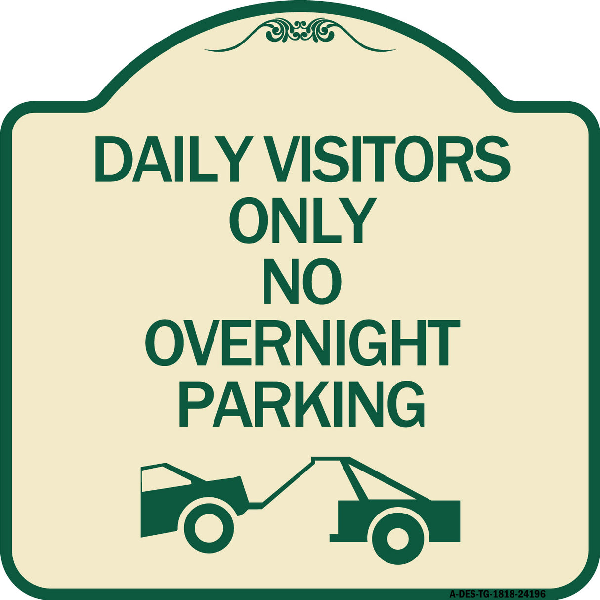 Day Visitors Only No Overnight Parking (With Graphic)