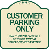 Customer Parking Unauthorized Cars Will Be Towed Away at Owner's Expense