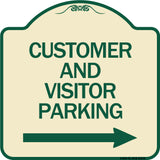 Customer and Visitor Parking (With Right Arrow)