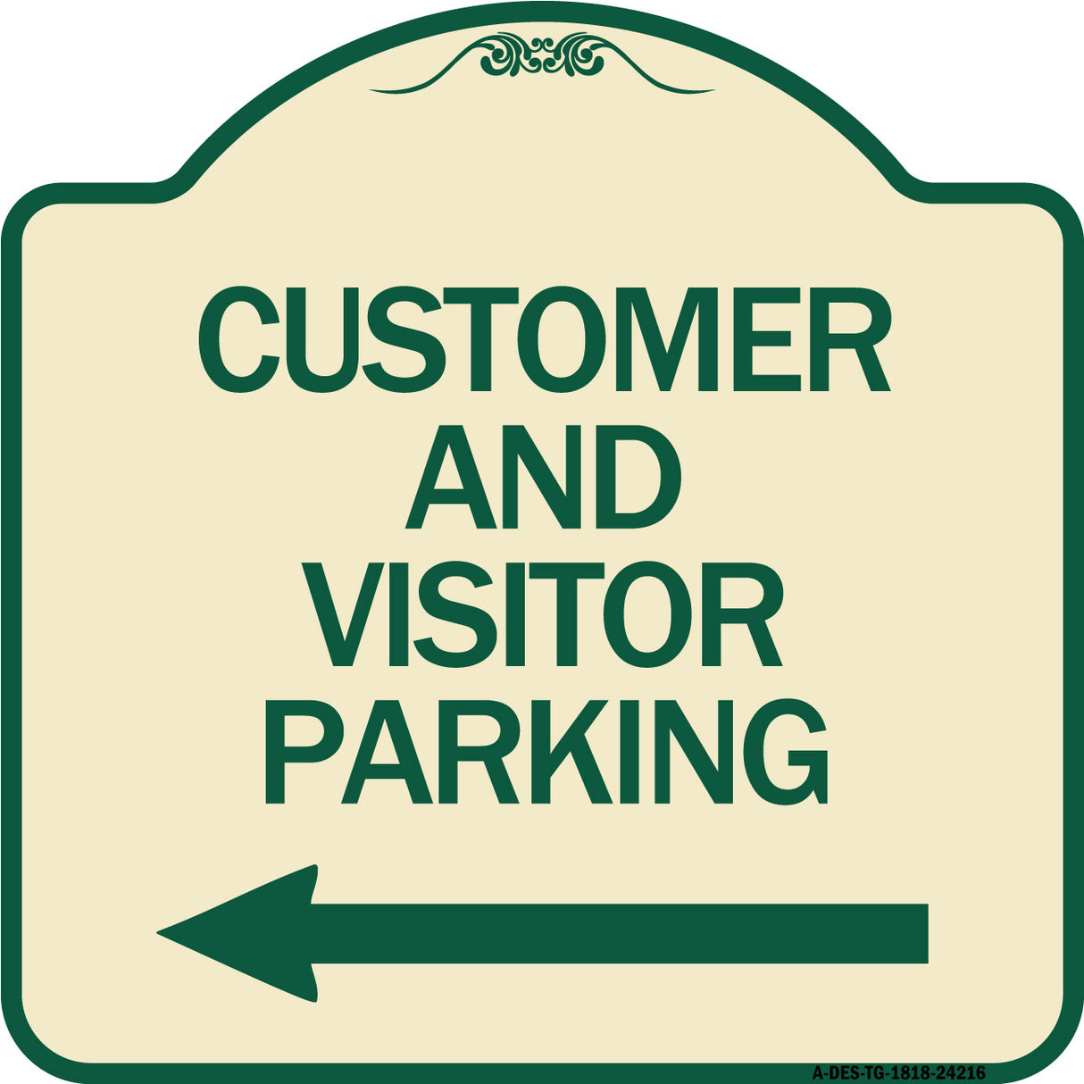 Customer and Visitor Parking (With Left Arrow)
