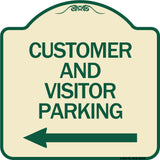 Customer and Visitor Parking (With Left Arrow)