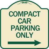 Compact Car Parking Only (With Right Arrow)