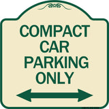 Compact Car Parking Only (With Bidirectional Arrow)