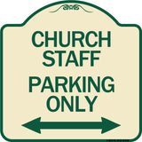 Church Staff Parking Only (With Bidirectional Arrow)