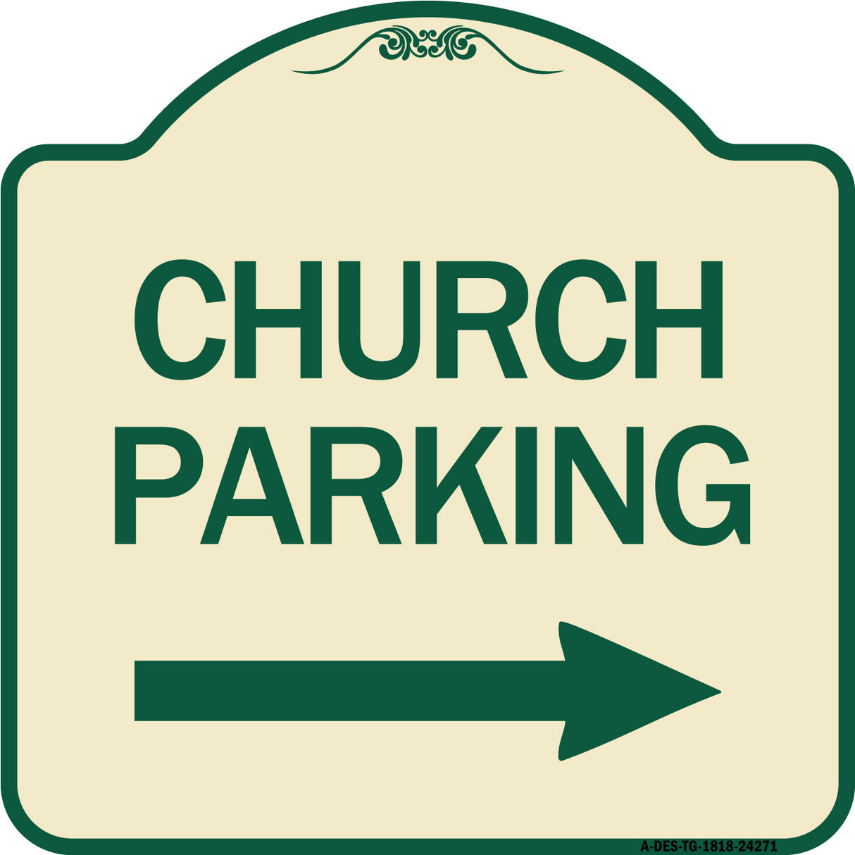 Church Parking (With Right Arrow)