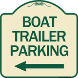 Boat Trailer Parking (With Left Arrow Symbol)