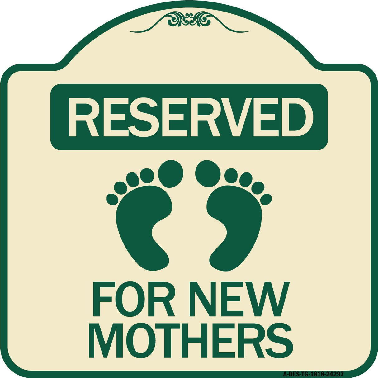 Blue Reserved Parking for New Mothers
