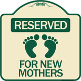 Blue Reserved Parking for New Mothers