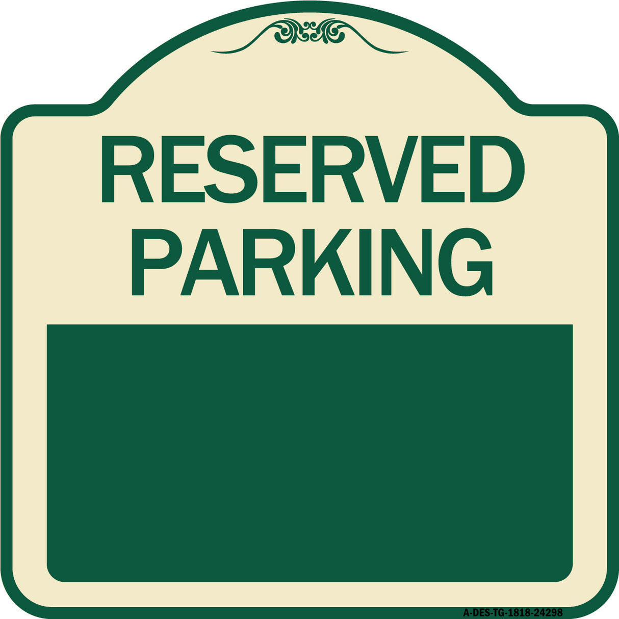 Blank Reserved Parking
