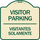 Bilingual Reserved Parking Sign Visitor Parking Visitantes Solamente