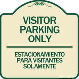 Bilingual Reserved Parking Sign Visitor Parking Only - Estacionamiento Para Visitantes Solamente
