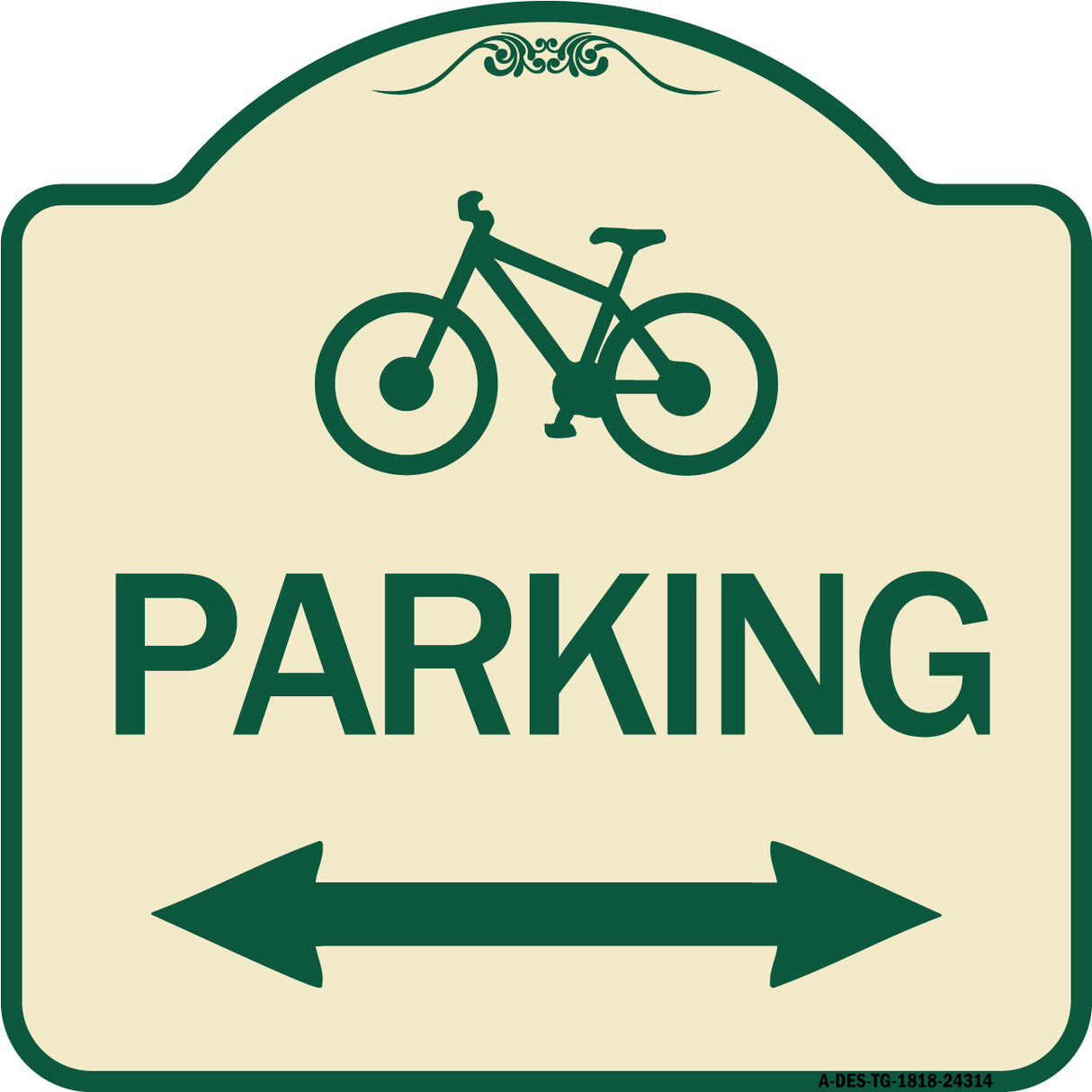 Bicycle Symbol Parking (With Bidirectional Arrow)