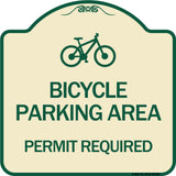 Bicycle Parking Area - Permit Required with Graphic