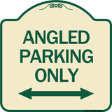 Angle Parking Only (With Bidirectional Arrow)