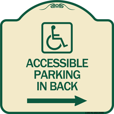 Accessible Parking on Right Arrow (With Graphic)