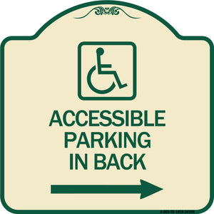 Accessible Parking on Right Arrow (With Graphic)