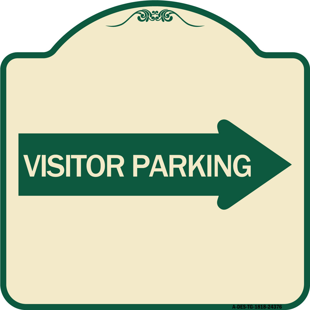 Visitor Parking (With Right Arrow)