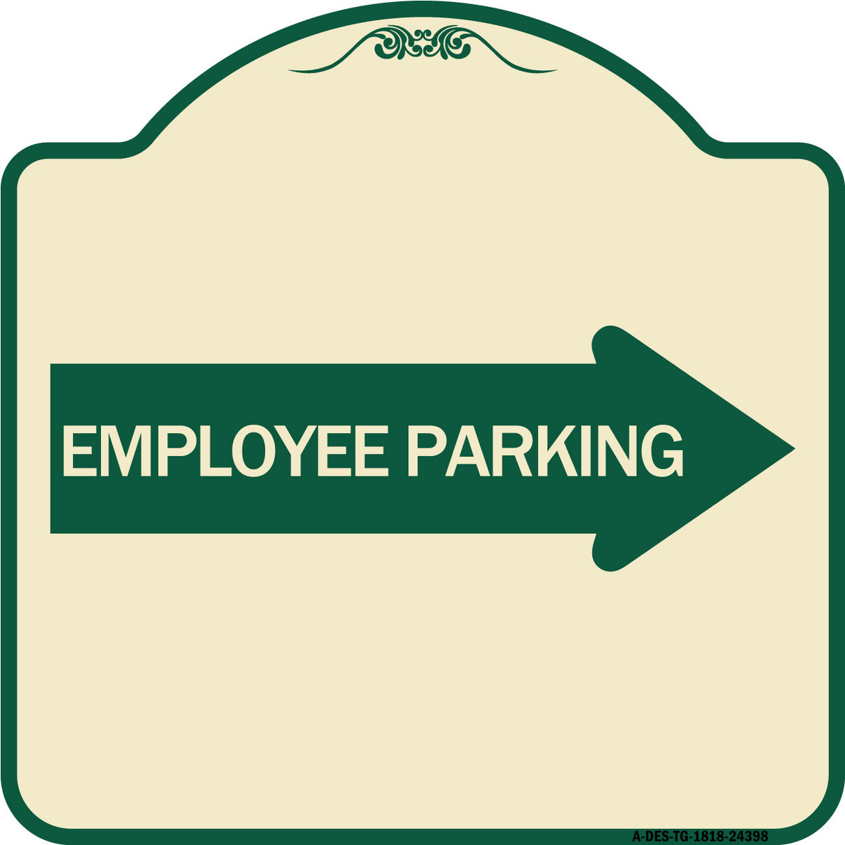 Employee Parking (With Right Arrow)