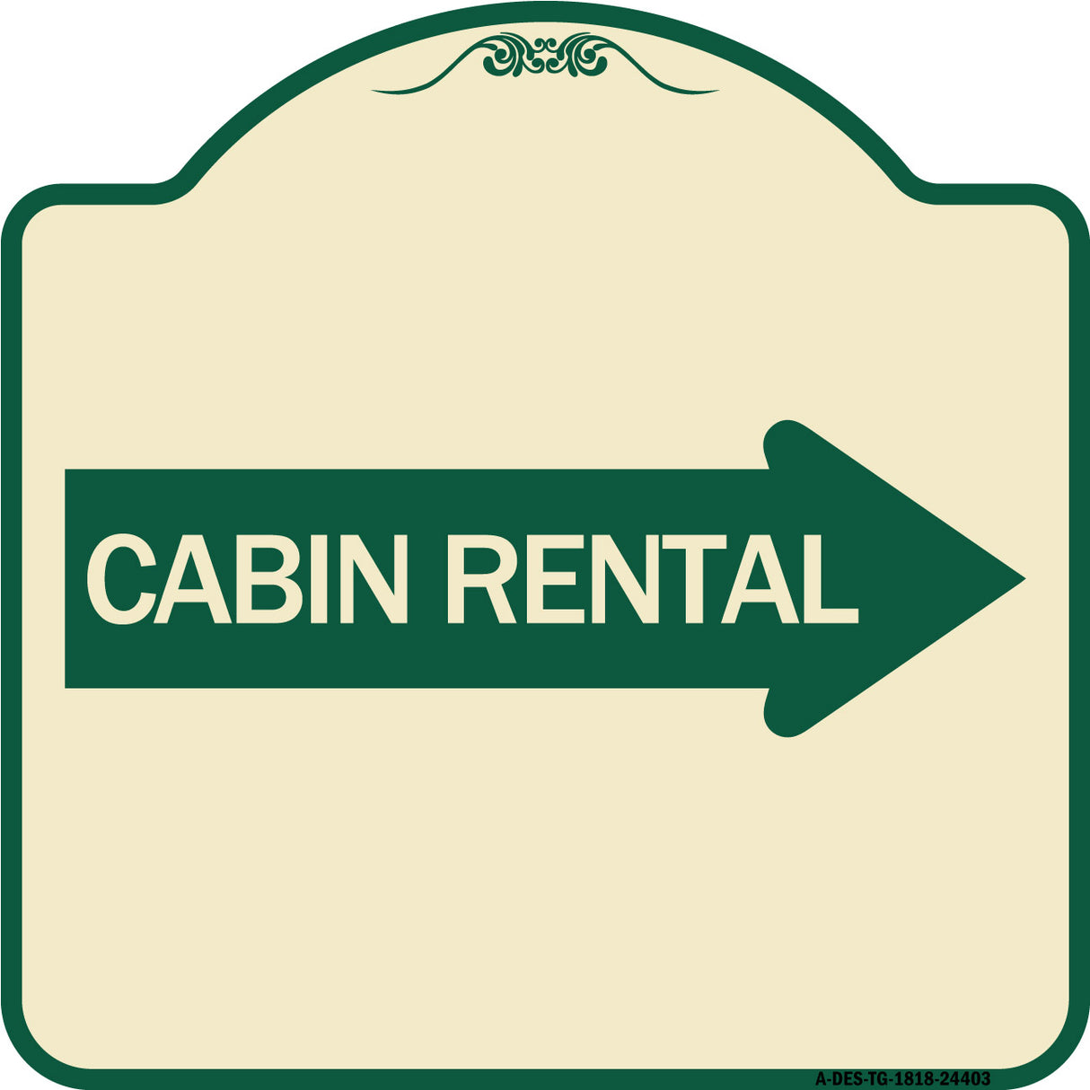 Cabin Rental (With Right Arrow)