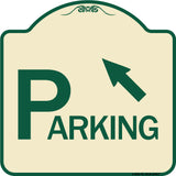 Parking with Arrow Pointing to Top Left
