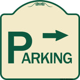 Parking with Arrow Pointing Right