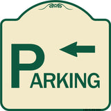 Parking with Arrow Pointing Left