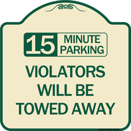 15-Minute Parking Violators Will Be Towed Away