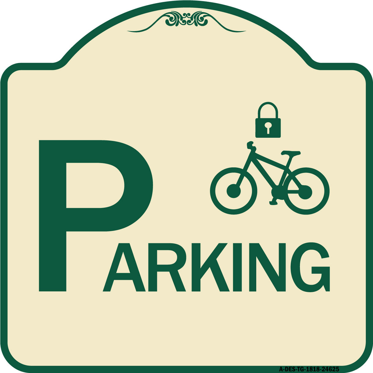 Parking (With Cycle and Lock Symbol)