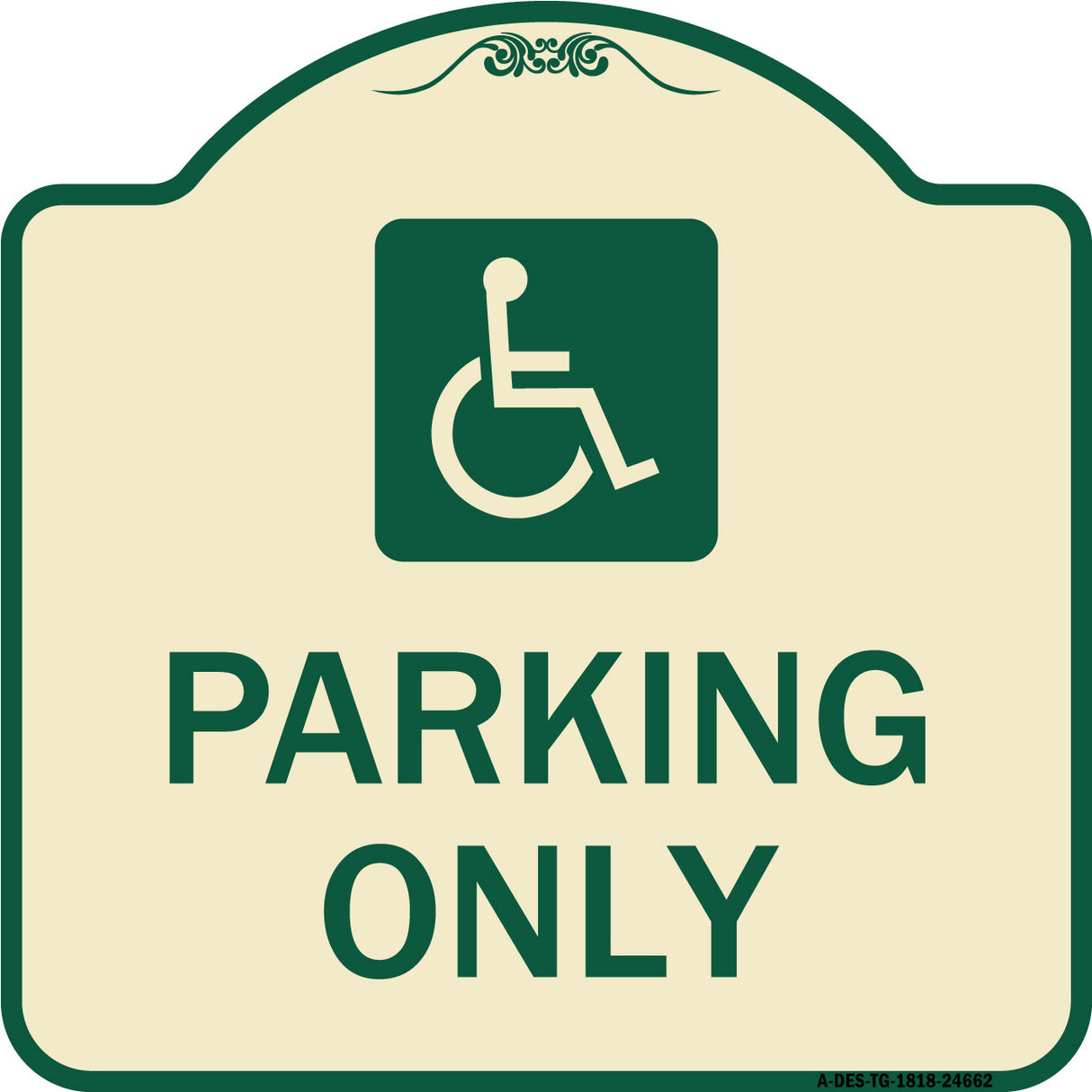 (ADA Compliant) Parking Only (Accessible Symbol)