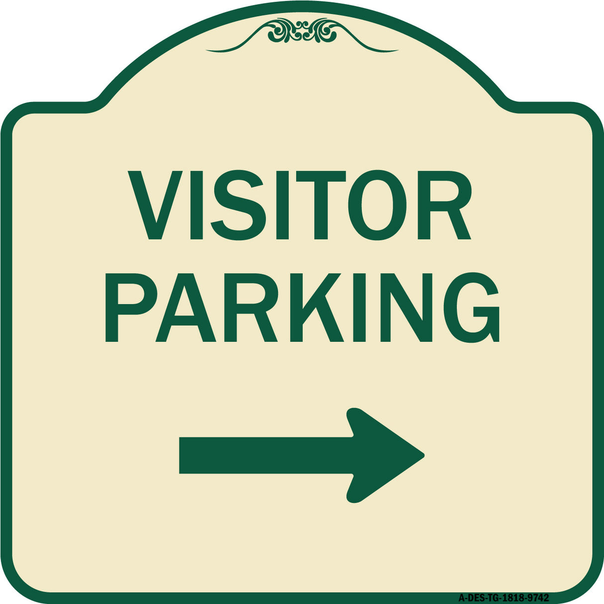 Visitor Parking (With Right Arrow)