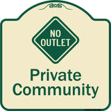 Private Community With No Outlet Symbol