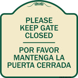 Please Keep Gate Closed Por Favor Mantenga La Puerta Cerrada