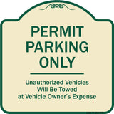 Permit Parking Only Unauthorized Vehicles