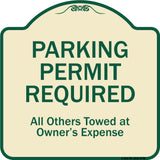 Parking Permit Required All Others Towed At Owner's Expense