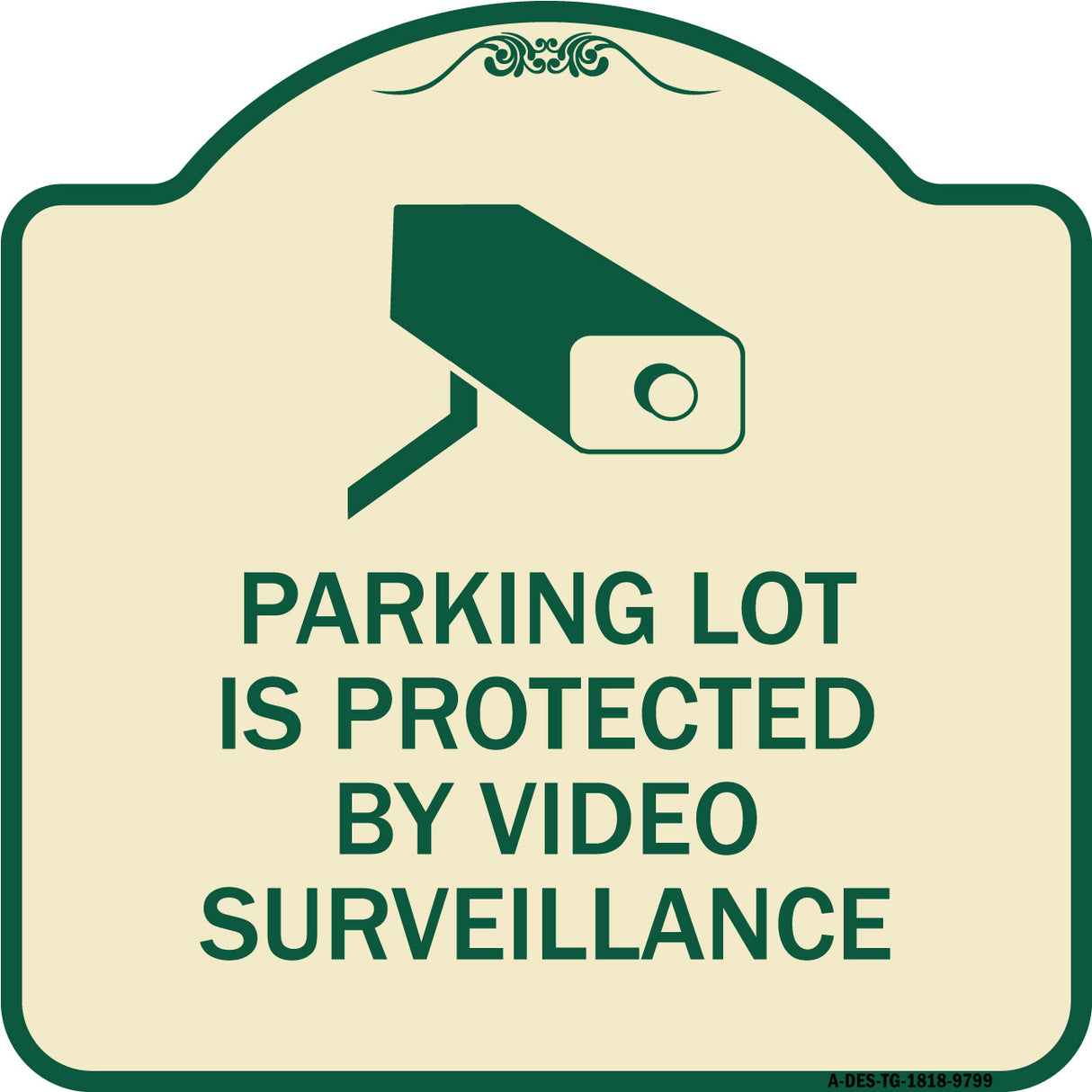 Parking Lot Is Protected By Video Surveillance With Graphic