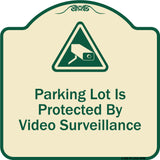 Parking Lot Is Protected By Video Surveillance With Caution Graphic